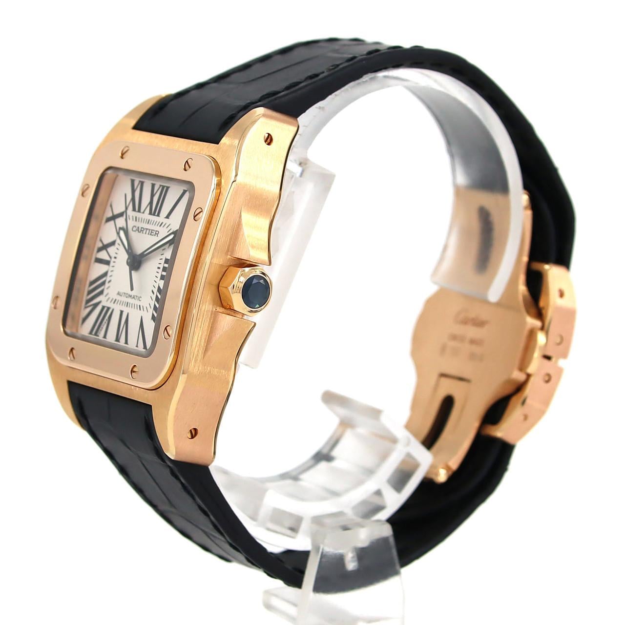 Cartier Santos 100mm PG W20108Y1 PG/RG自動上弦