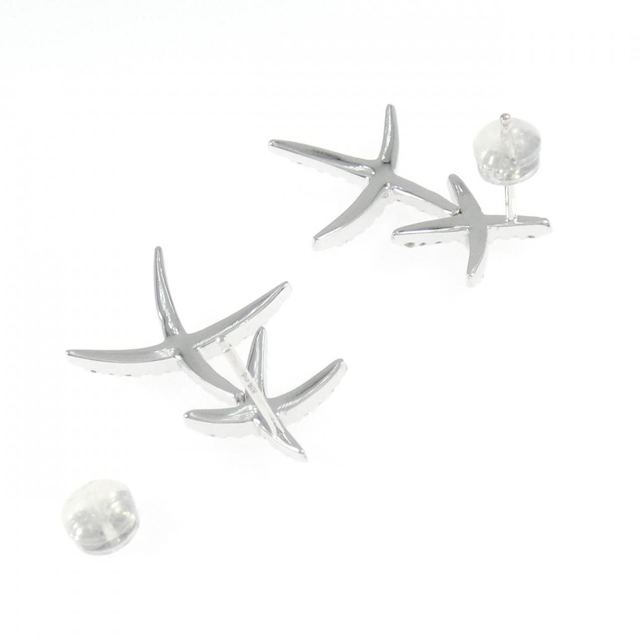 K18WG キュービック ピアス