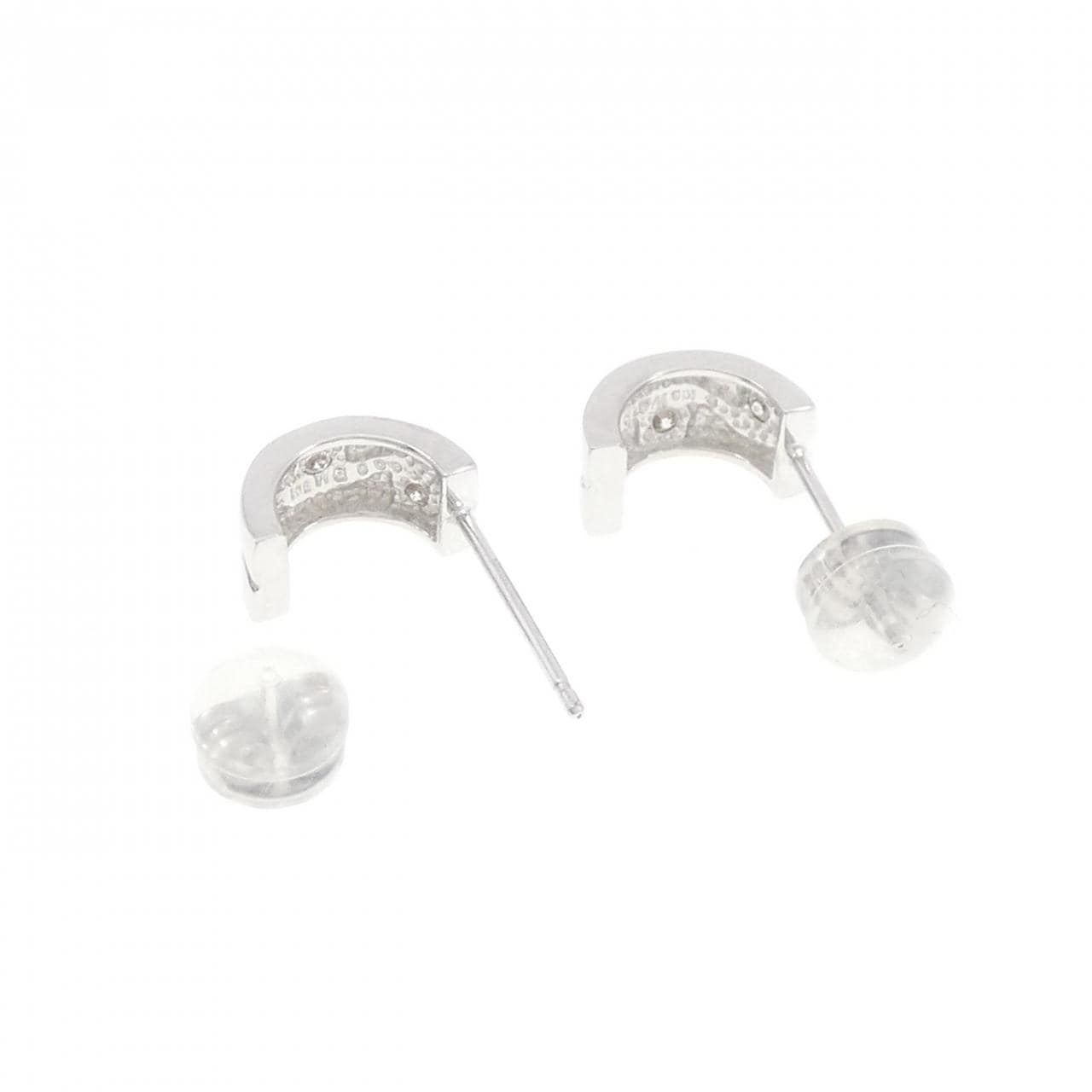 K18WG ダイヤモンド ピアス 0.16CT