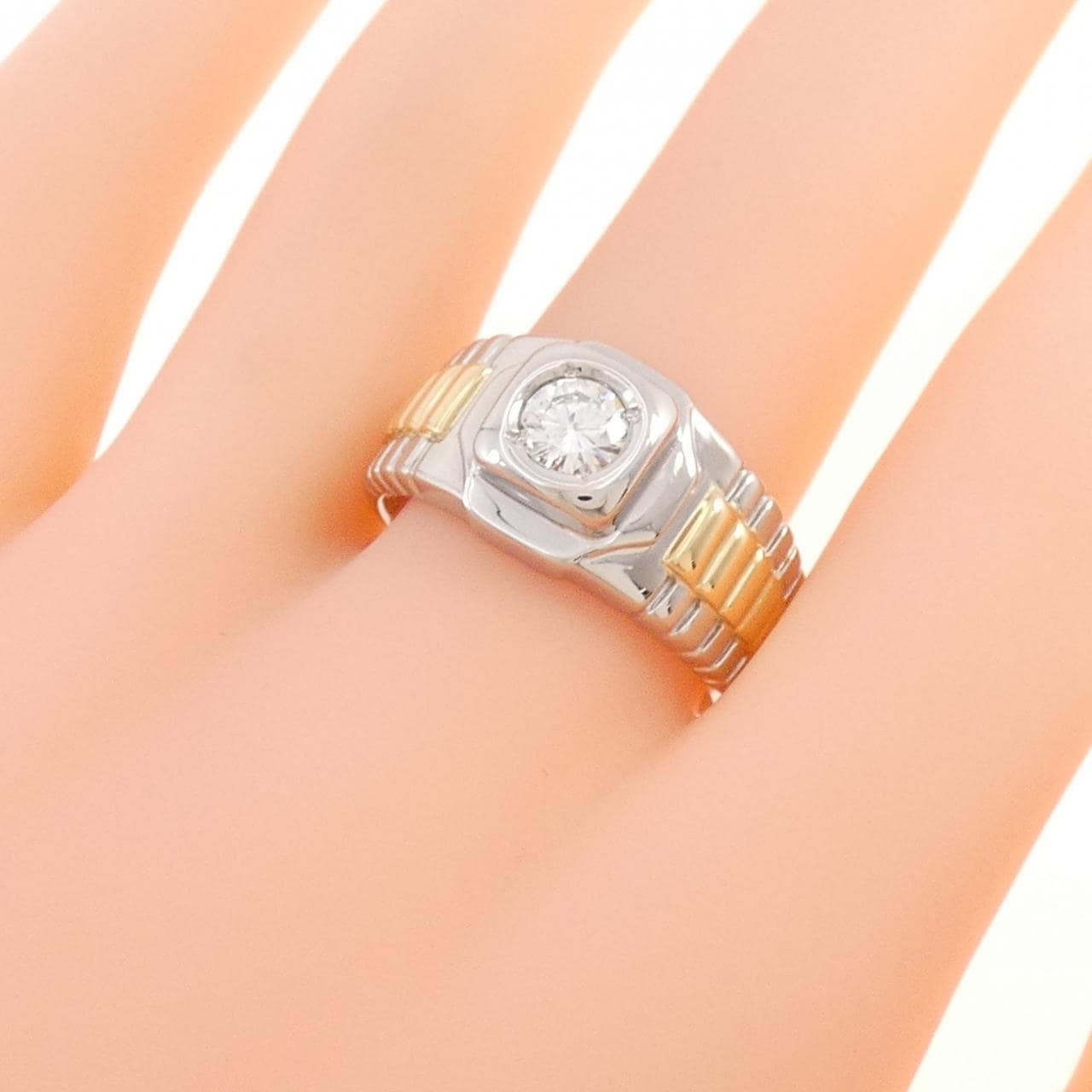 PT900/K18YG Diamond Ring 0.42CT