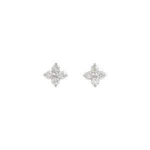【新品】PT900 フラワー ダイヤモンド ピアス 0.20CT