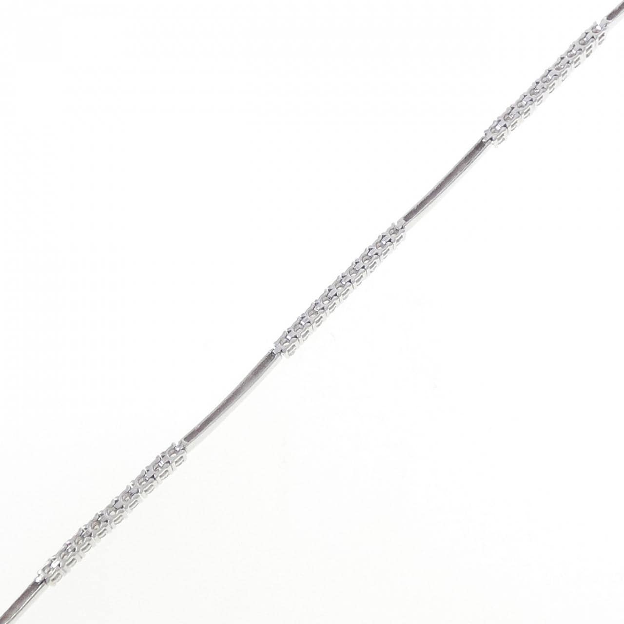 K18WG ダイヤモンド ブレスレット 1.00CT