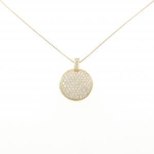 K18YG パヴェ ダイヤモンド ネックレス 0.92CT