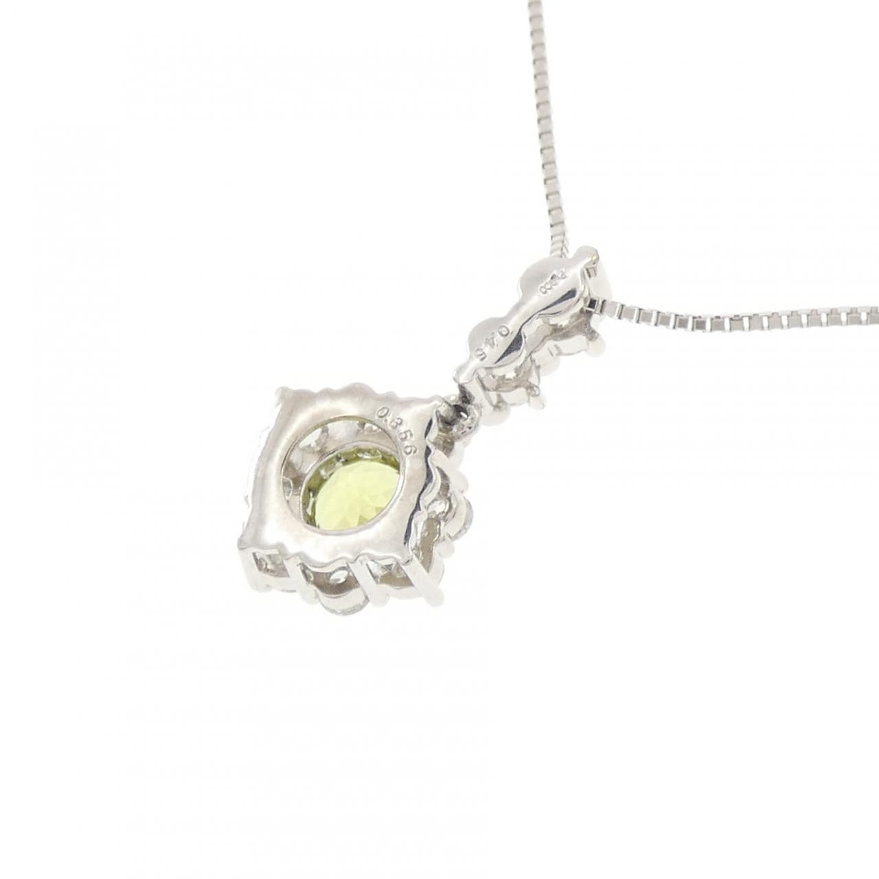 PT900/PT850 ペリドット ネックレス 0.356CT
