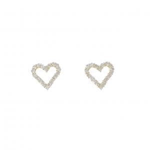K18YG ハート ダイヤモンド ピアス 0.30CT