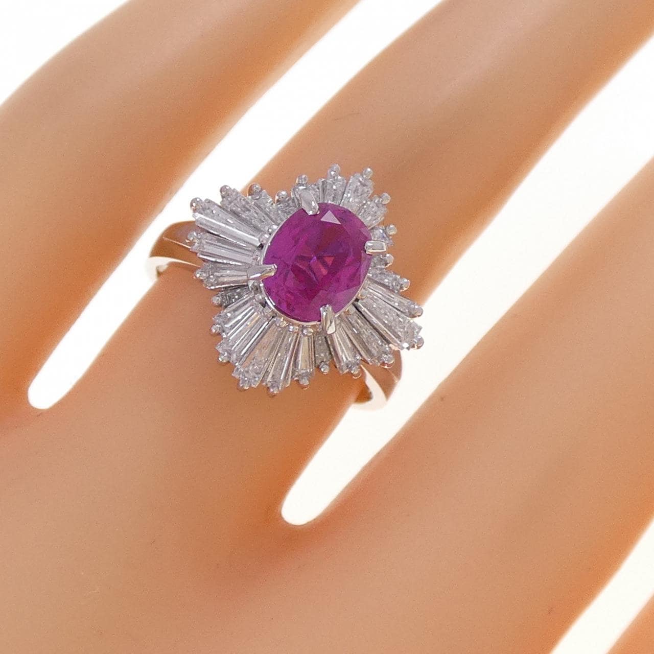 PT900 ルビー リング 1.46CT
