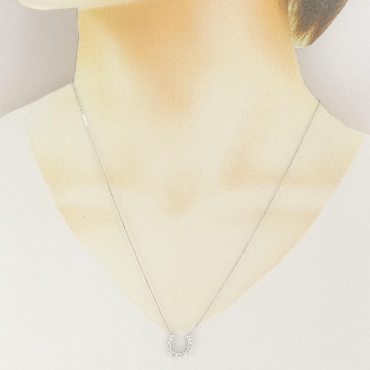 PT900/PT850 ホースシュー ダイヤモンド ネックレス 0.50CT