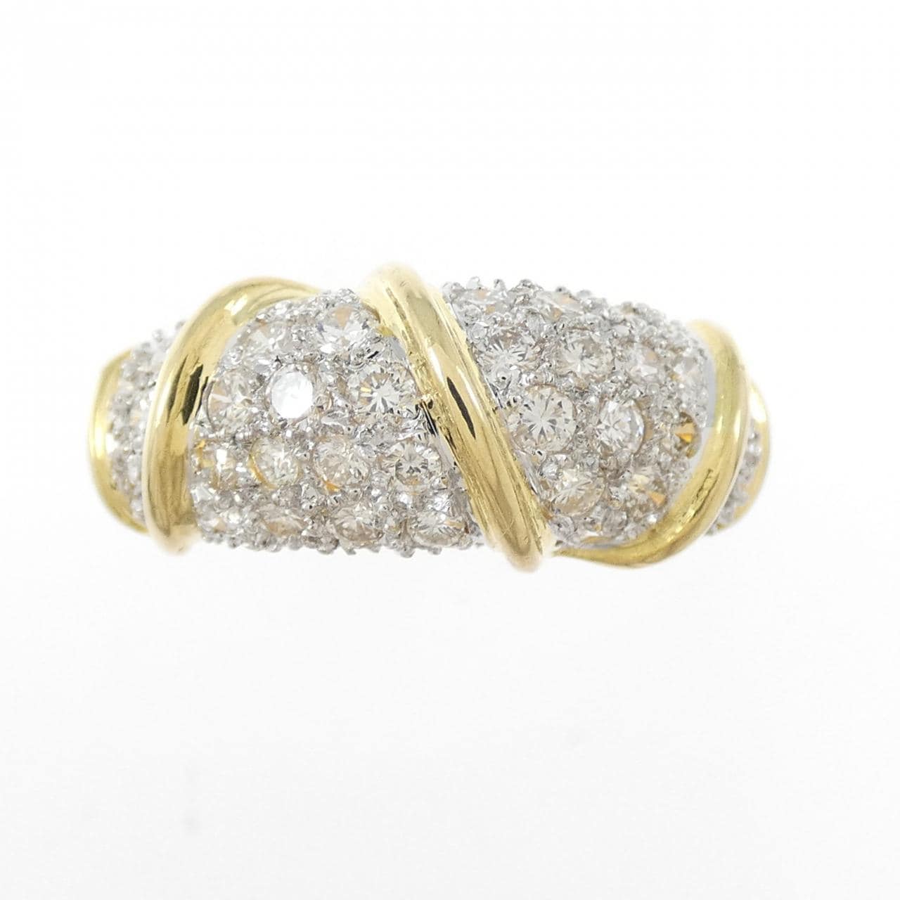 K18YG/K18WG ダイヤモンド リング 1.03CT