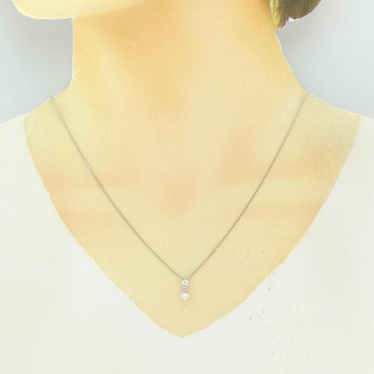 PT900/PT850 ダイヤモンド ネックレス 0.18CT