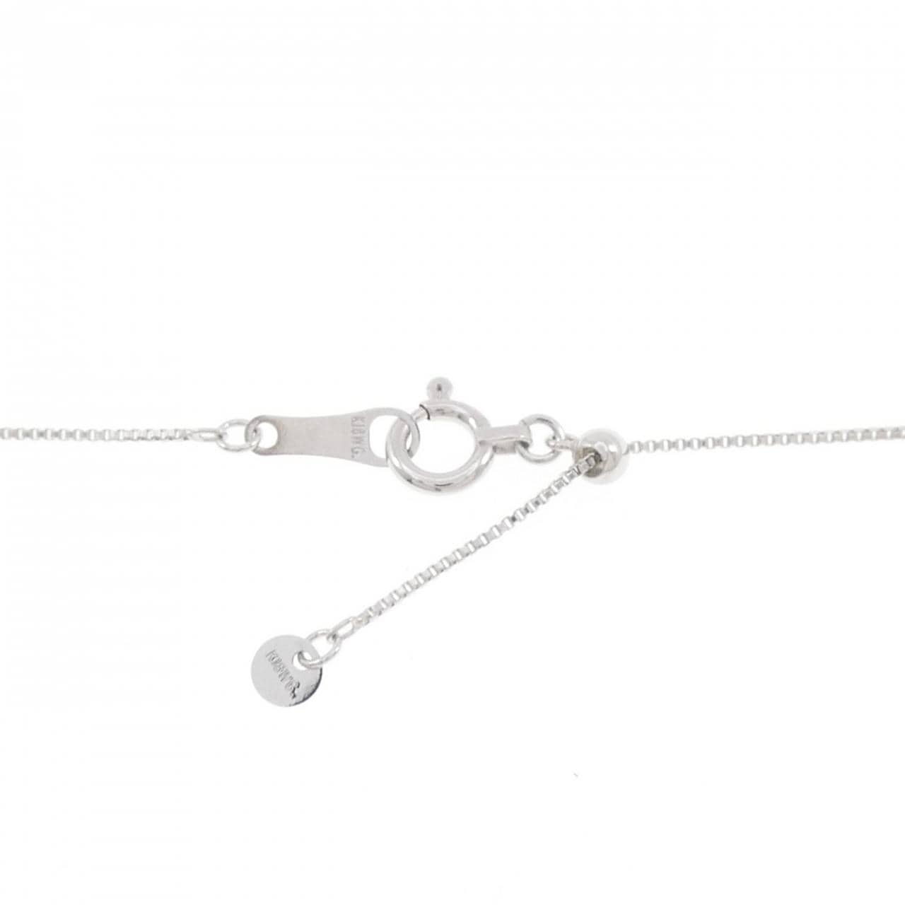 K18WG ダイヤモンド ネックレス 0.37CT