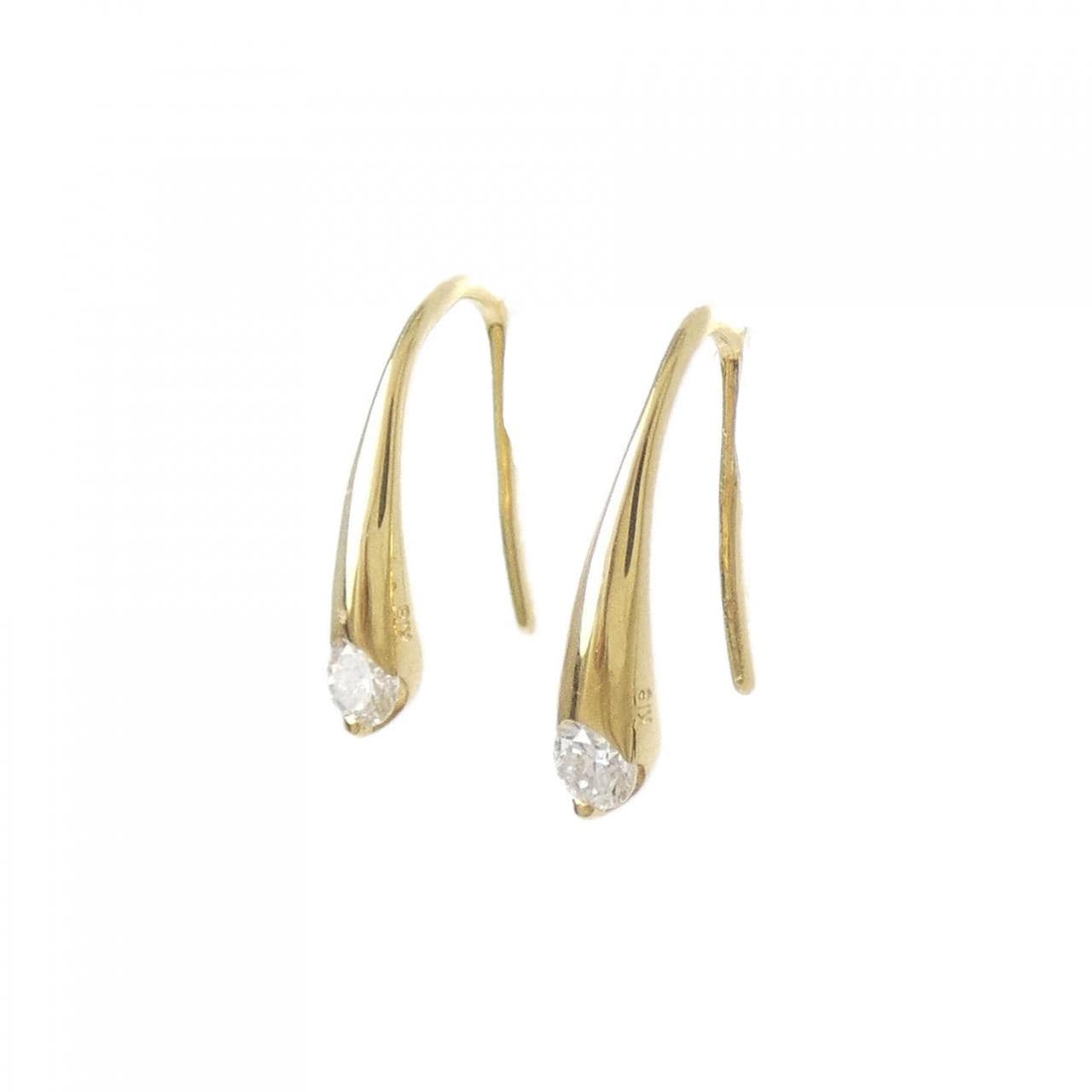 K18YG ダイヤモンド ピアス 0.10CT