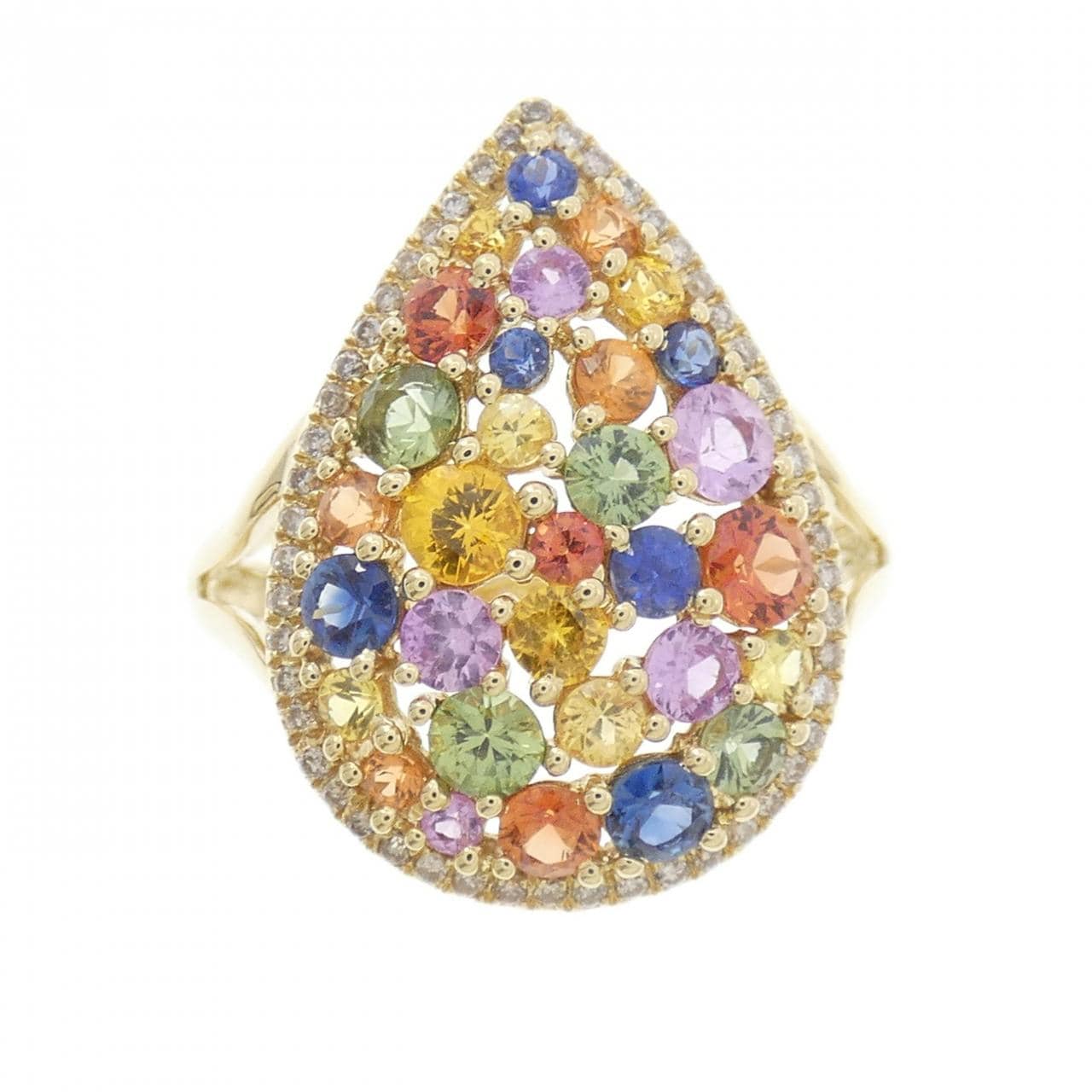 K18YG Sapphire Ring 1.85CT