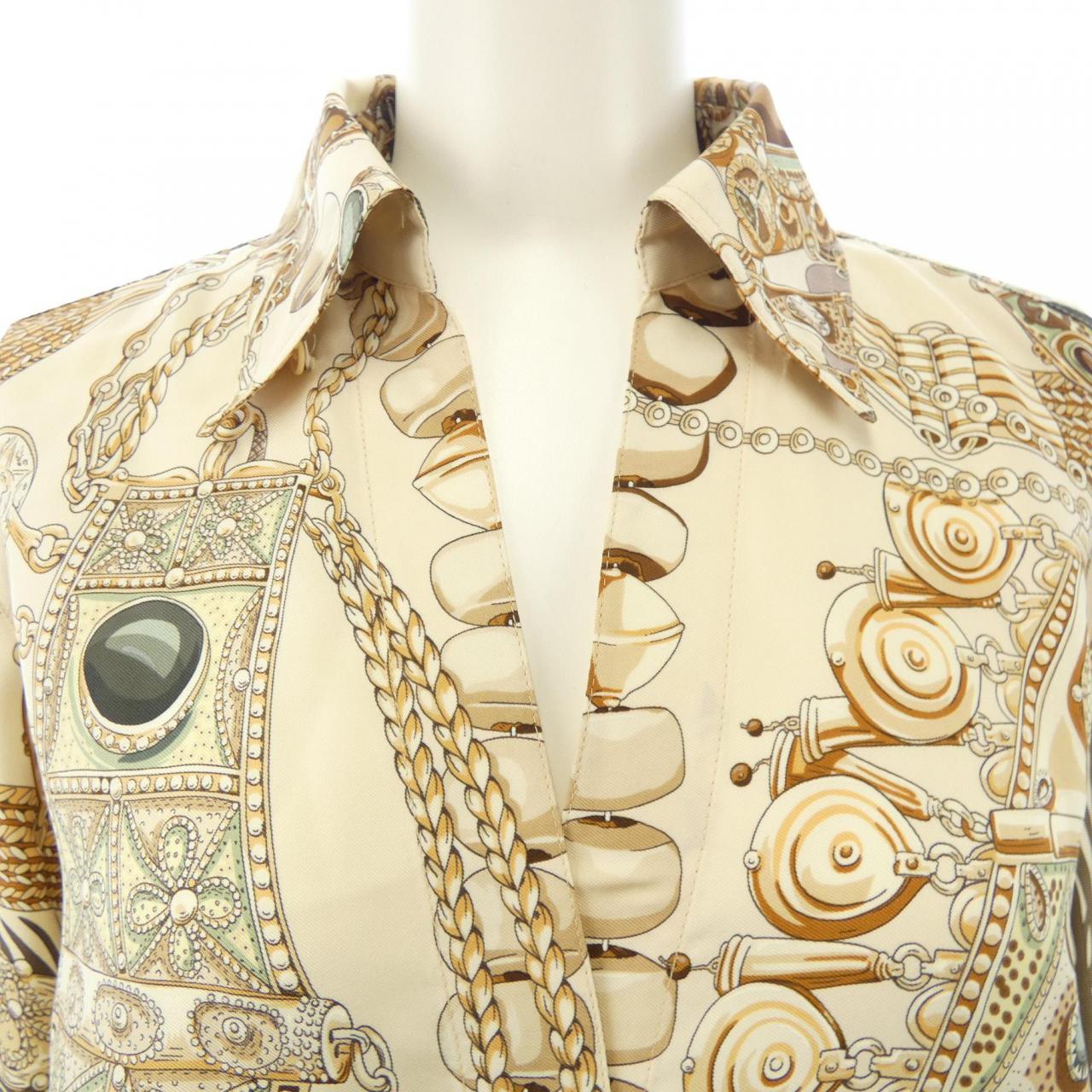 エルメス HERMES TERRES PRECIEUSES ツイルレーヌ. シャツ