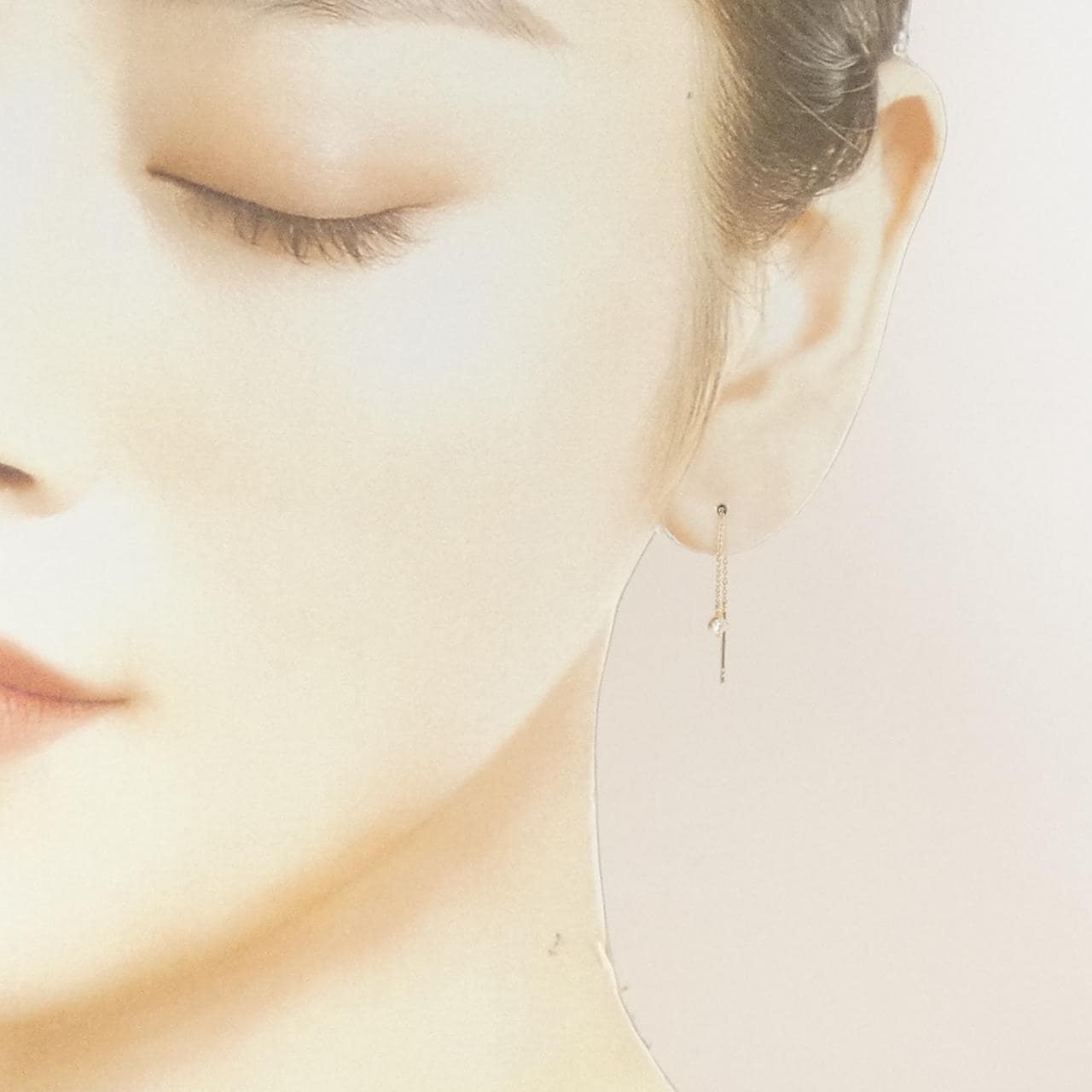 K18YG ダイヤモンド ピアス 0.10CT