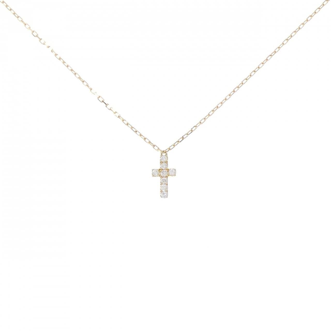 アーカー クロスパヴェ ネックレス 0.05CT