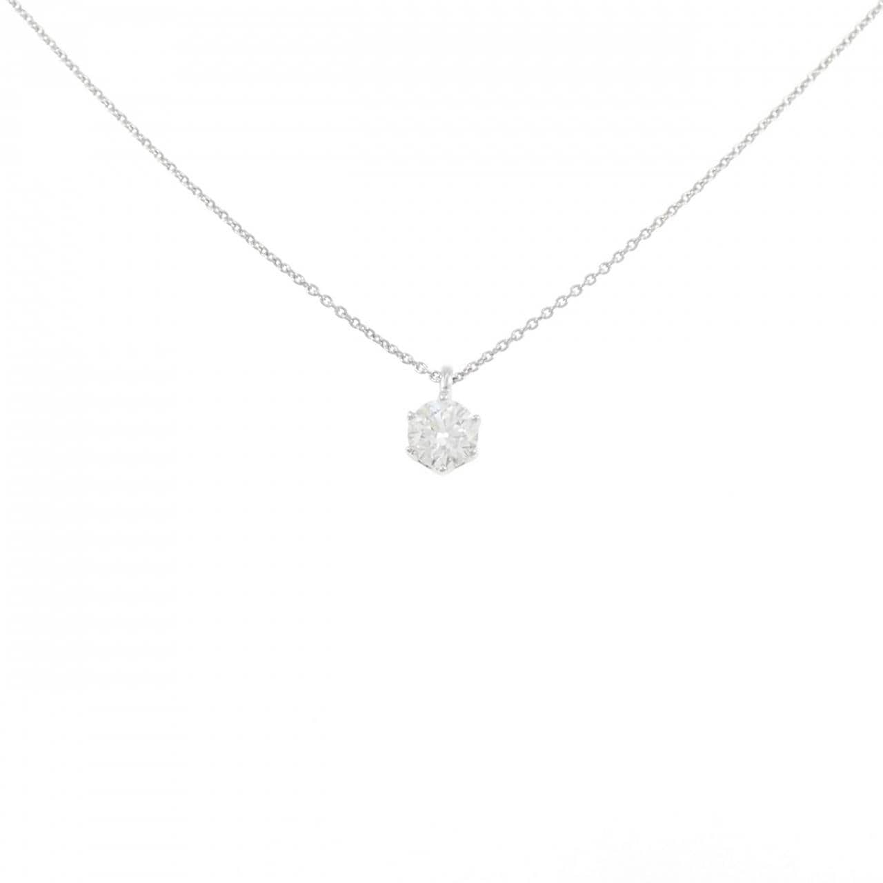 PT900/PT850 ダイヤモンド ネックレス 0.523CT F VS1 3EXT H&C