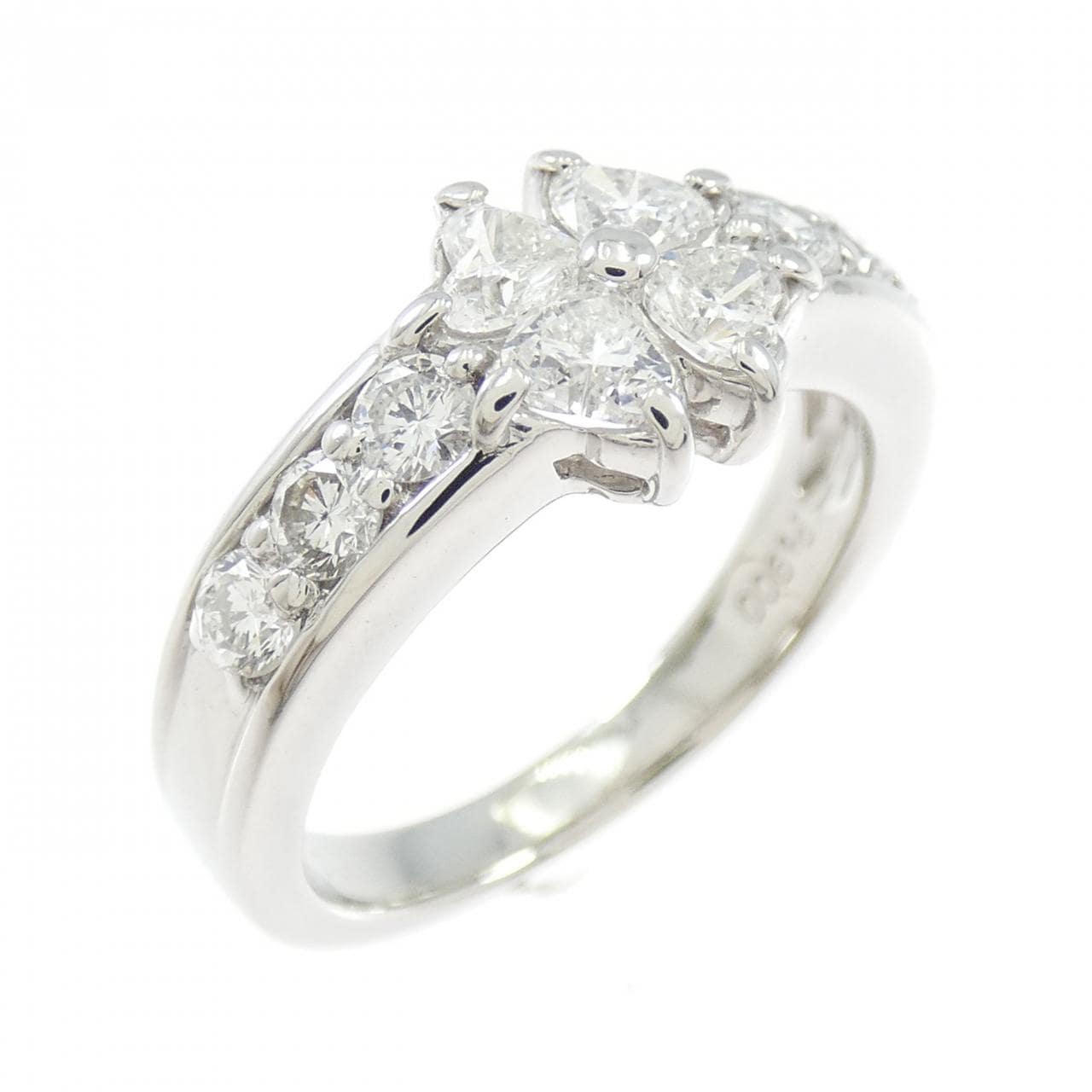 PT900 フラワー ダイヤモンド リング 1.00CT