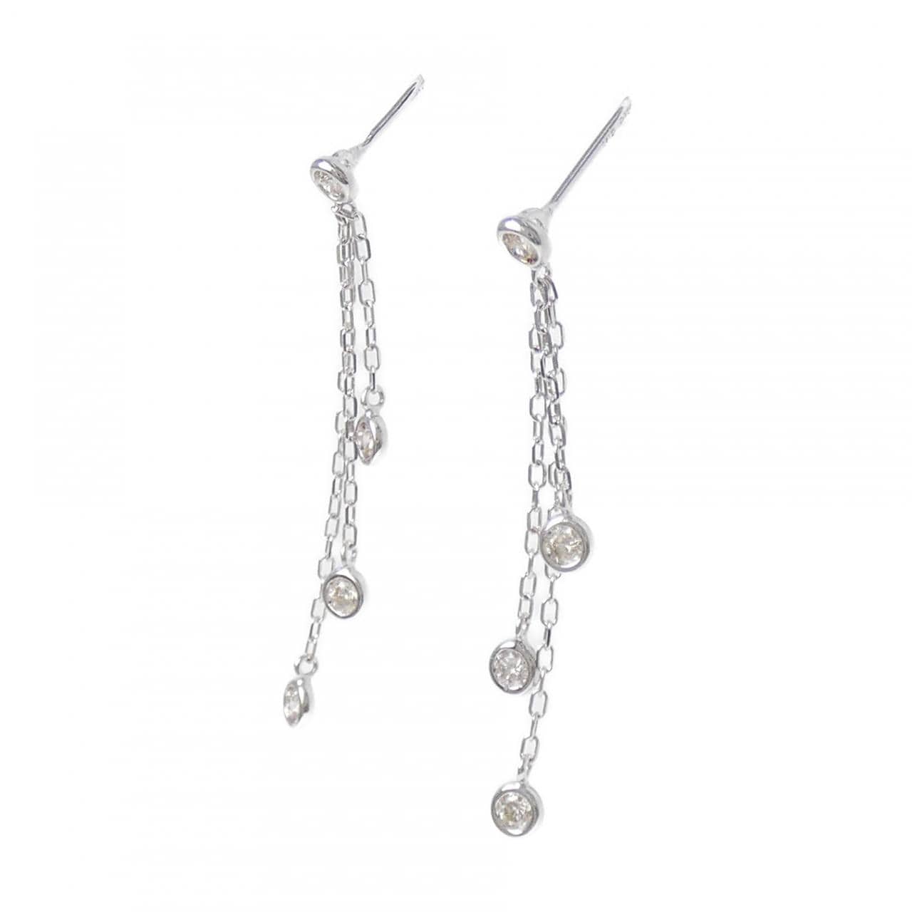 K18WG ダイヤモンド ピアス 0.20CT