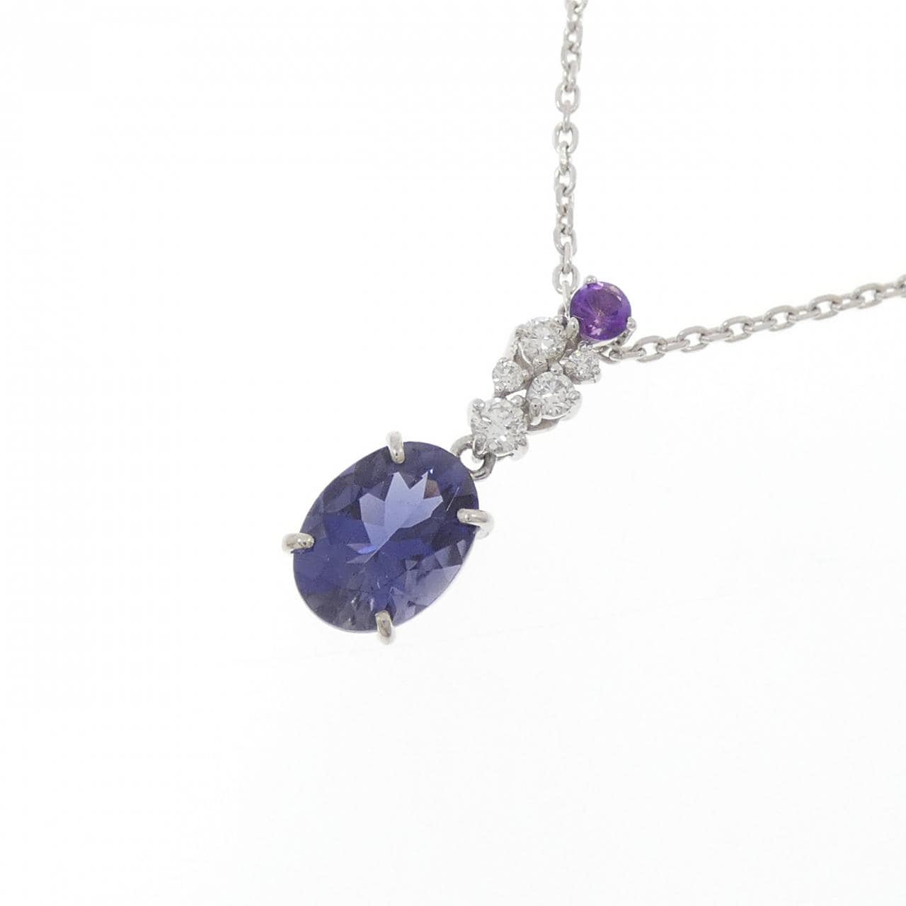 PT900/PT850 アイオライト ネックレス 1.11CT