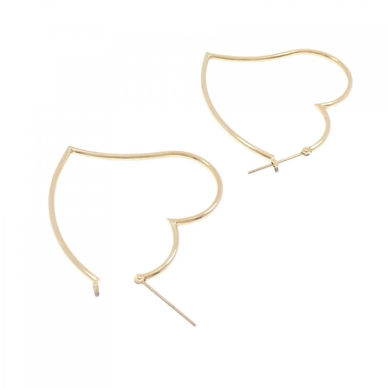 [BRAND NEW] K18YG heart earrings