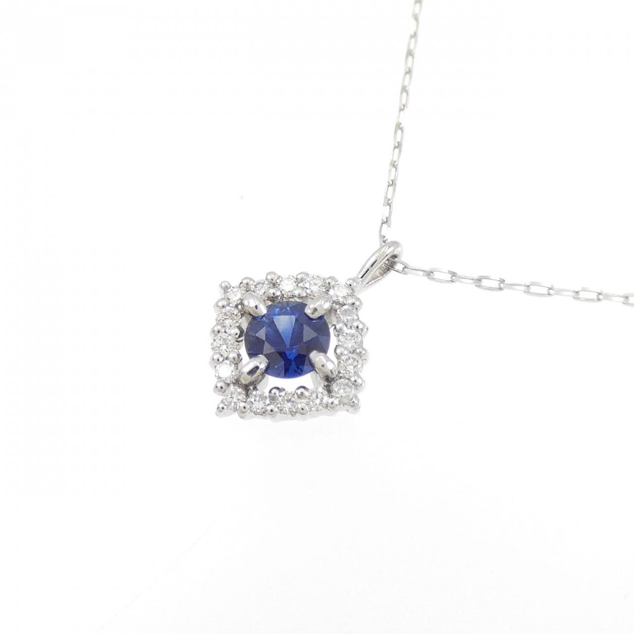 【新品】PT950/PT900 サファイヤ ネックレス 0.18CT
