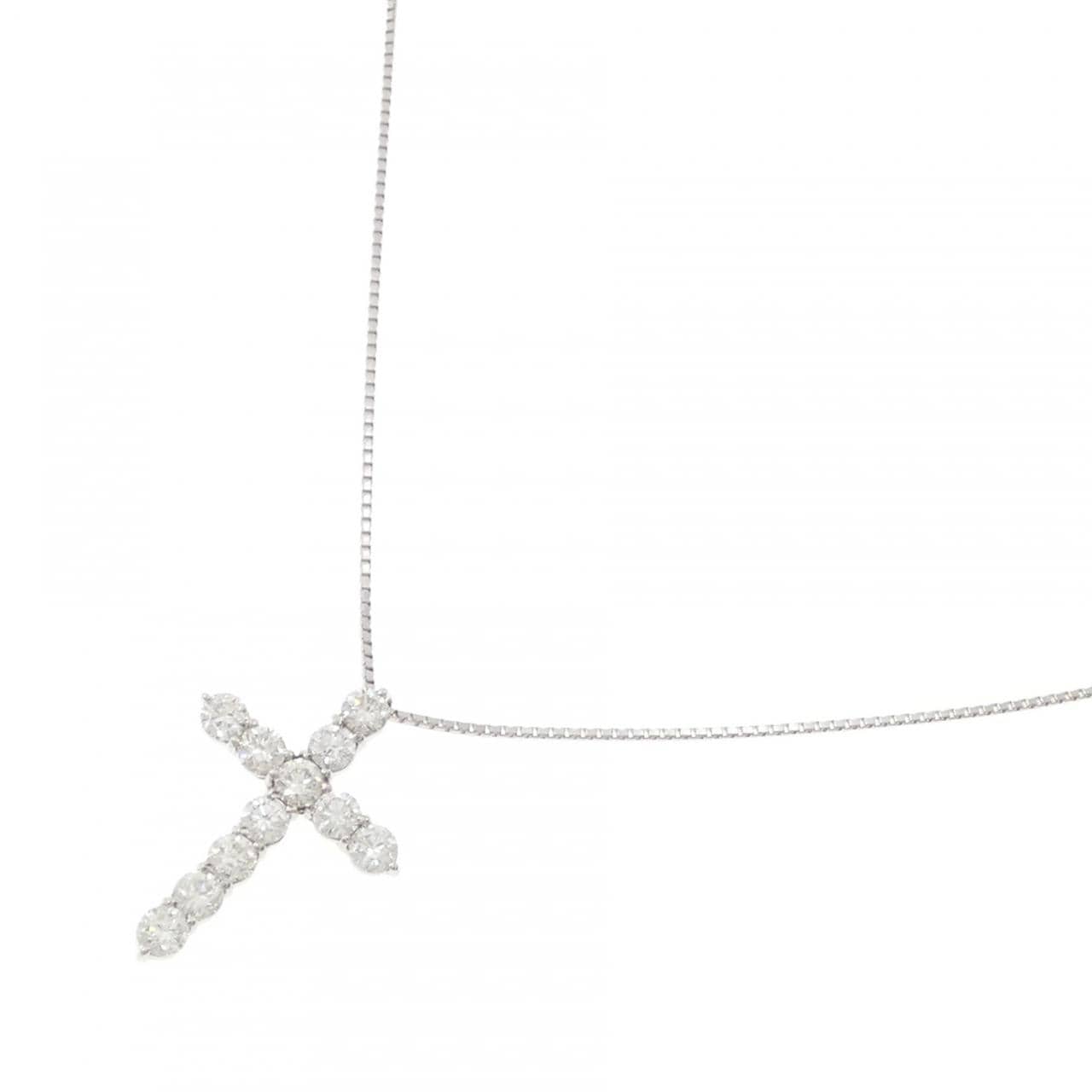 PT900/PT850 クロス ダイヤモンド ネックレス 2.16CT