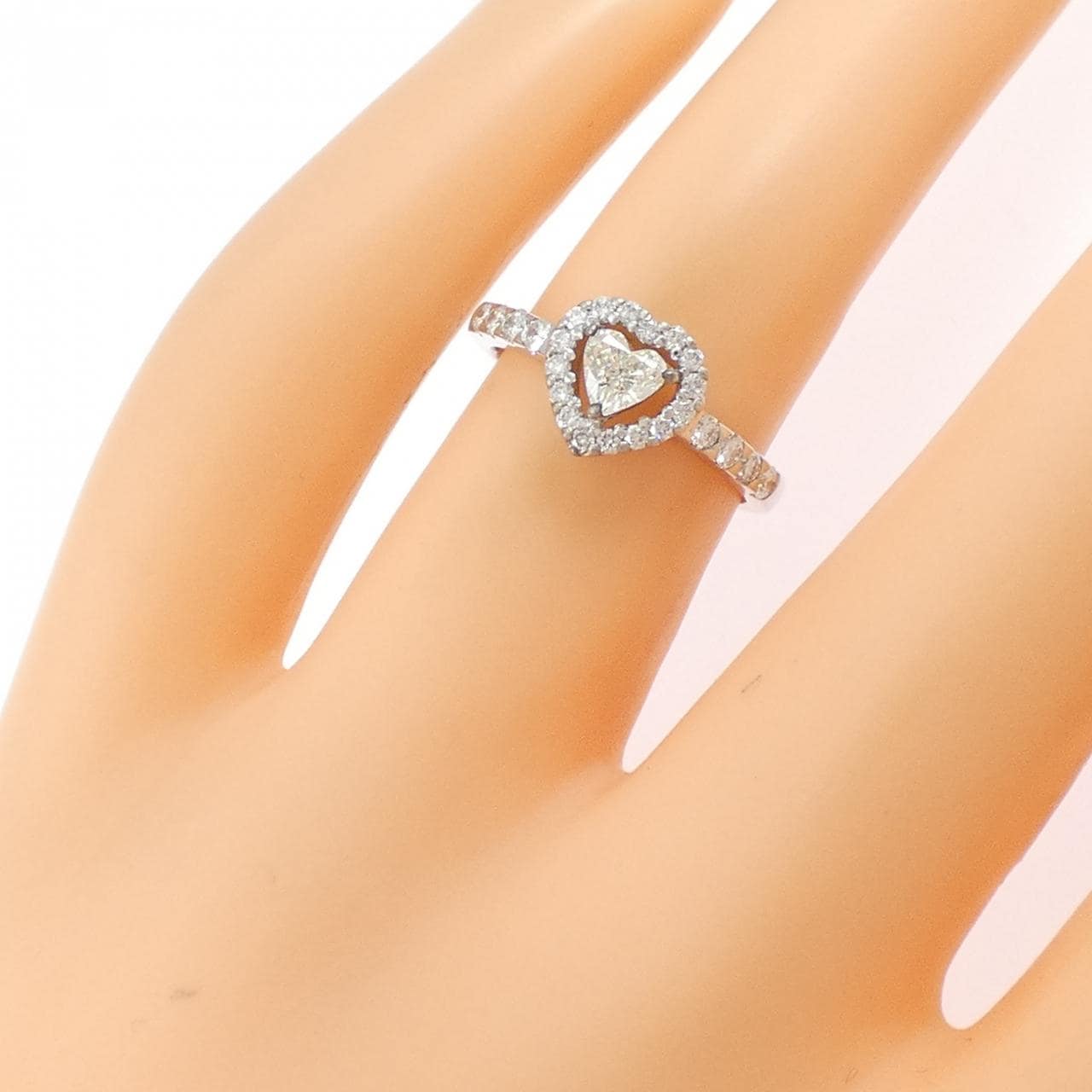 PT900 ハート ダイヤモンド リング 0.216CT