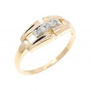 K18YG/PT900 ダイヤモンド リング 0.024CT