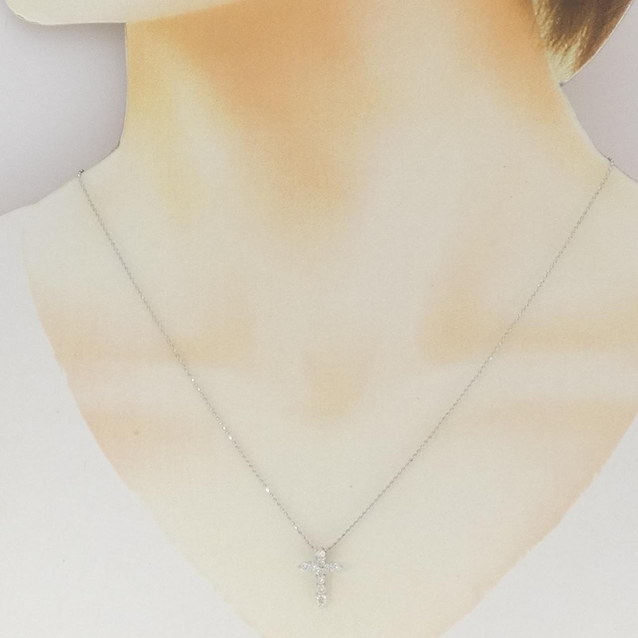 PT900/PT850 クロス ダイヤモンド ネックレス 0.30CT