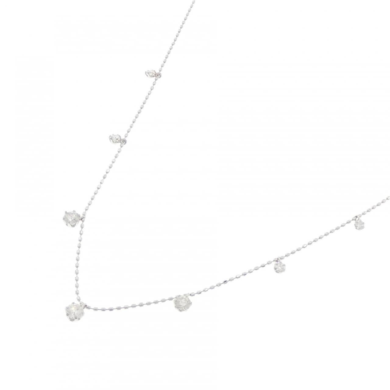 K18WG ダイヤモンド ネックレス 0.50CT