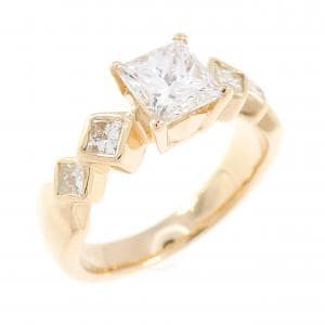 K18YG ダイヤモンド リング 1.016CT G SI2 ファンシーカット