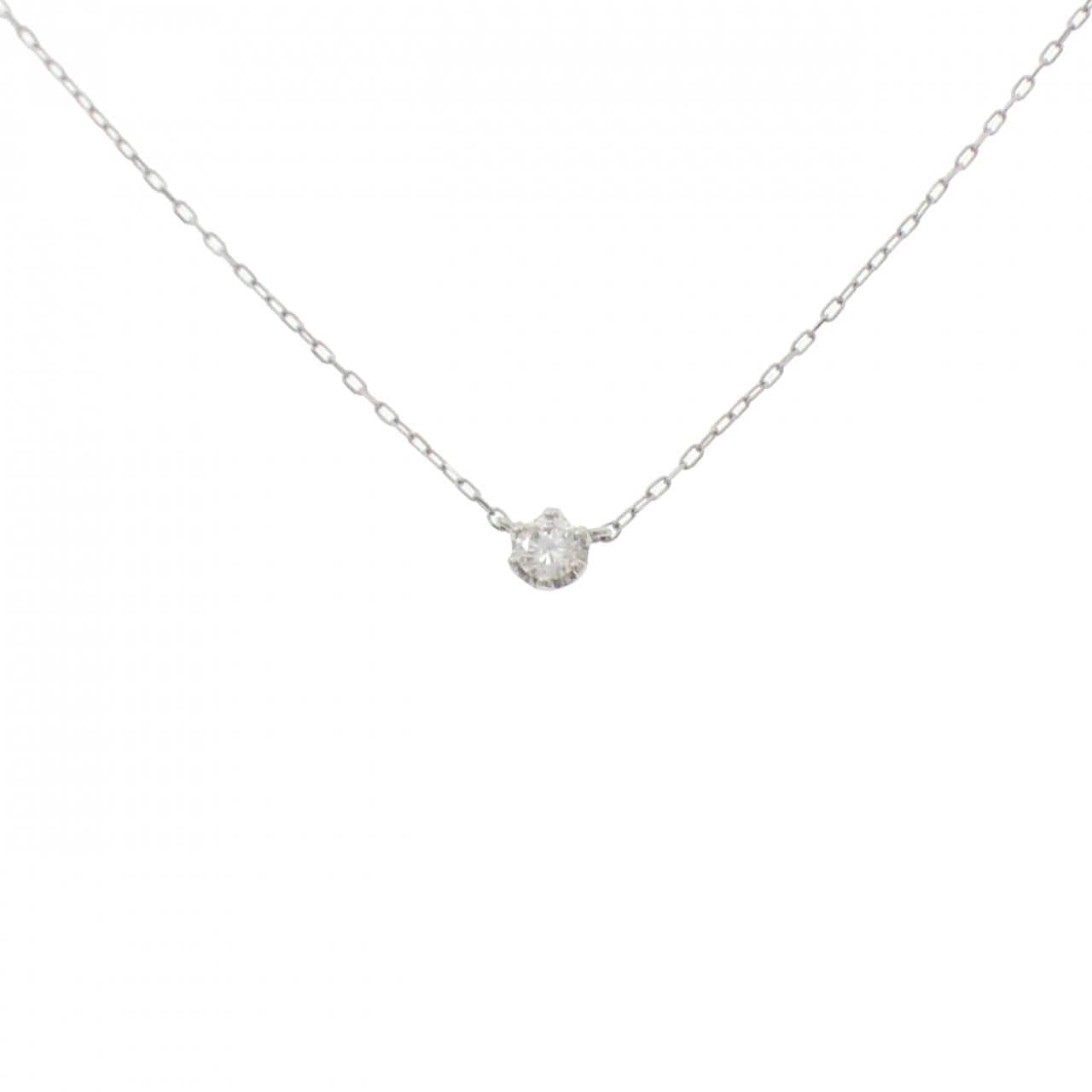 PT950/PT850 ソリティア ダイヤモンド ネックレス 0.105CT