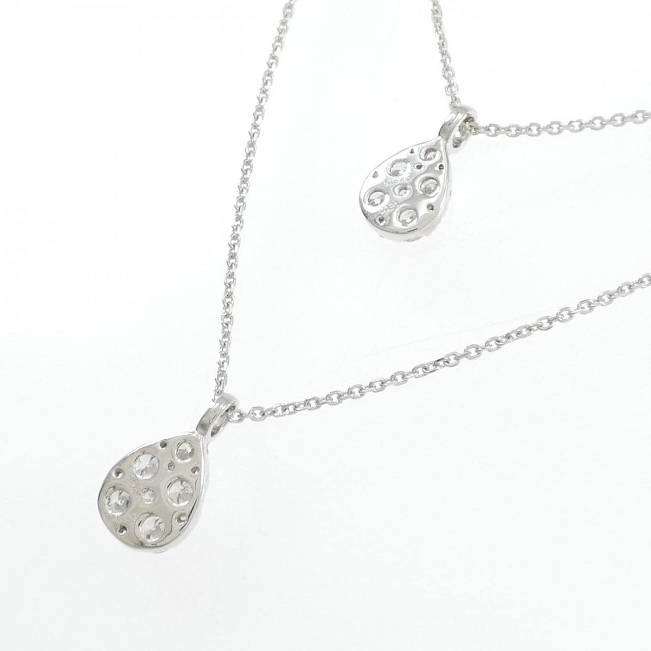 K18WG ダイヤモンド ネックレス 0.20CT