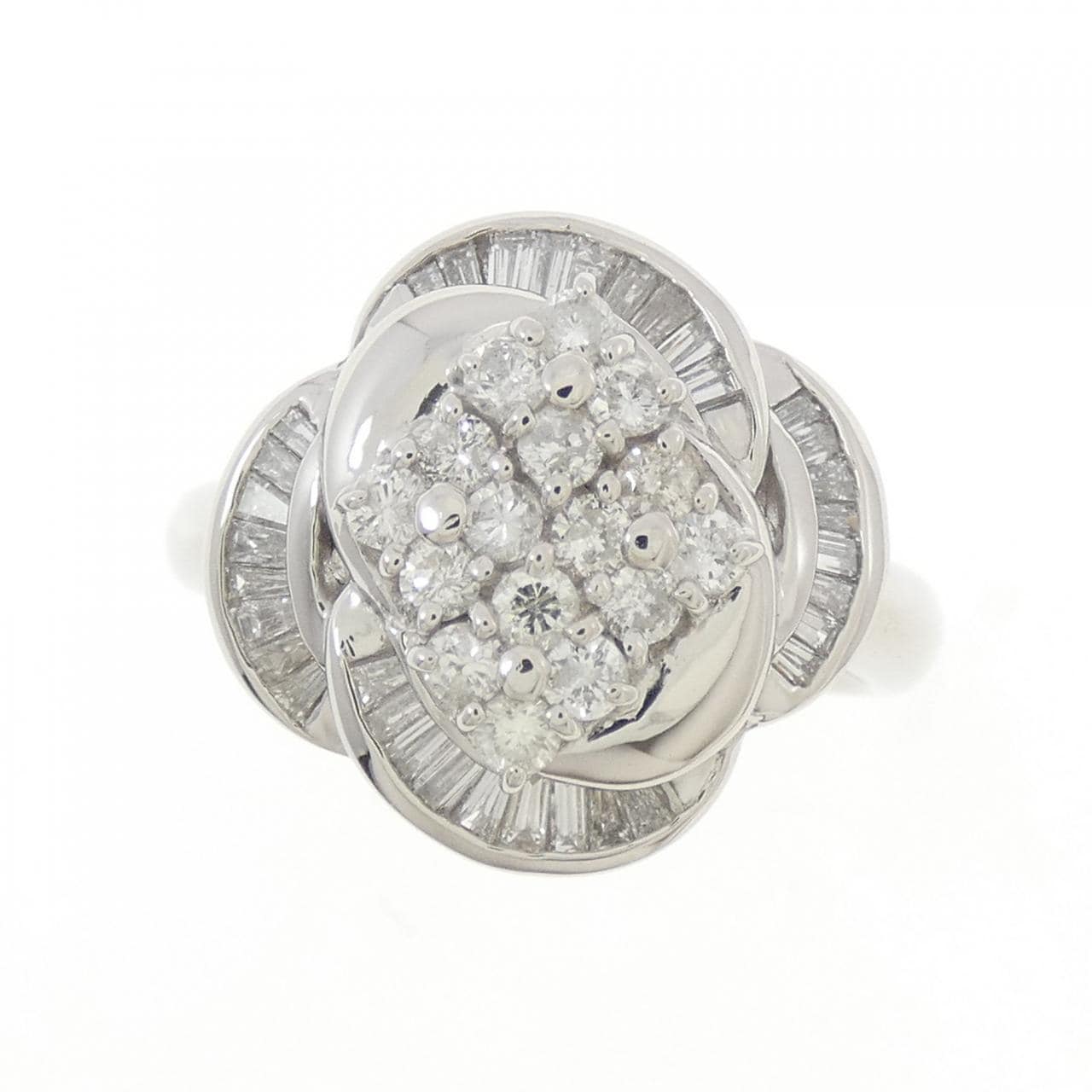 PT900 パヴェ ダイヤモンド リング 1.00CT