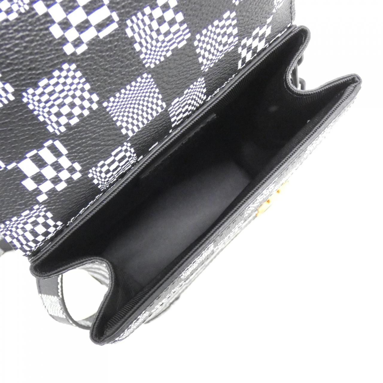LOUIS VUITTON Damier Distorted Steamer XS N60453 肩背包