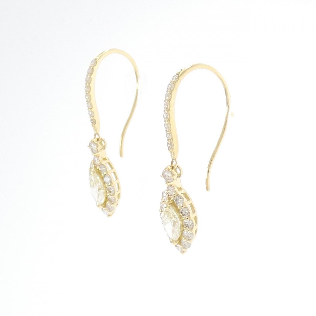 【新品】K18YG ダイヤモンド ピアス 1.00CT