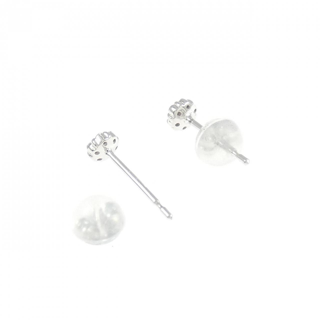 K18WG ダイヤモンド ピアス 0.10CT