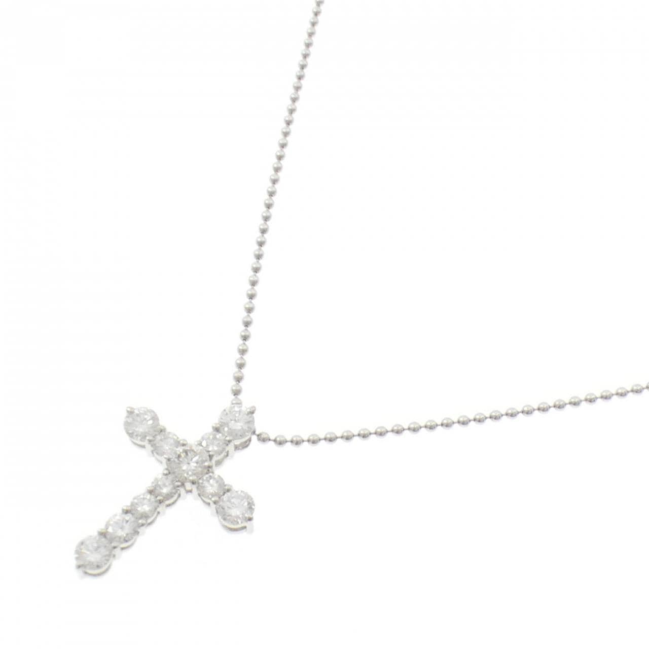 PT900/PT850 クロス ダイヤモンド ネックレス 1.02CT