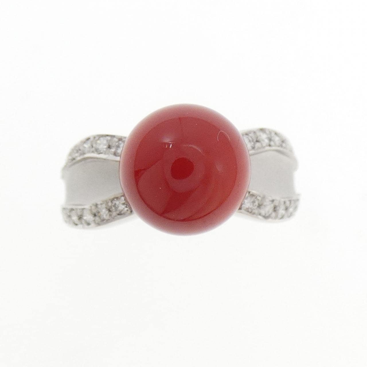 PT900 サンゴ リング 9.6mm