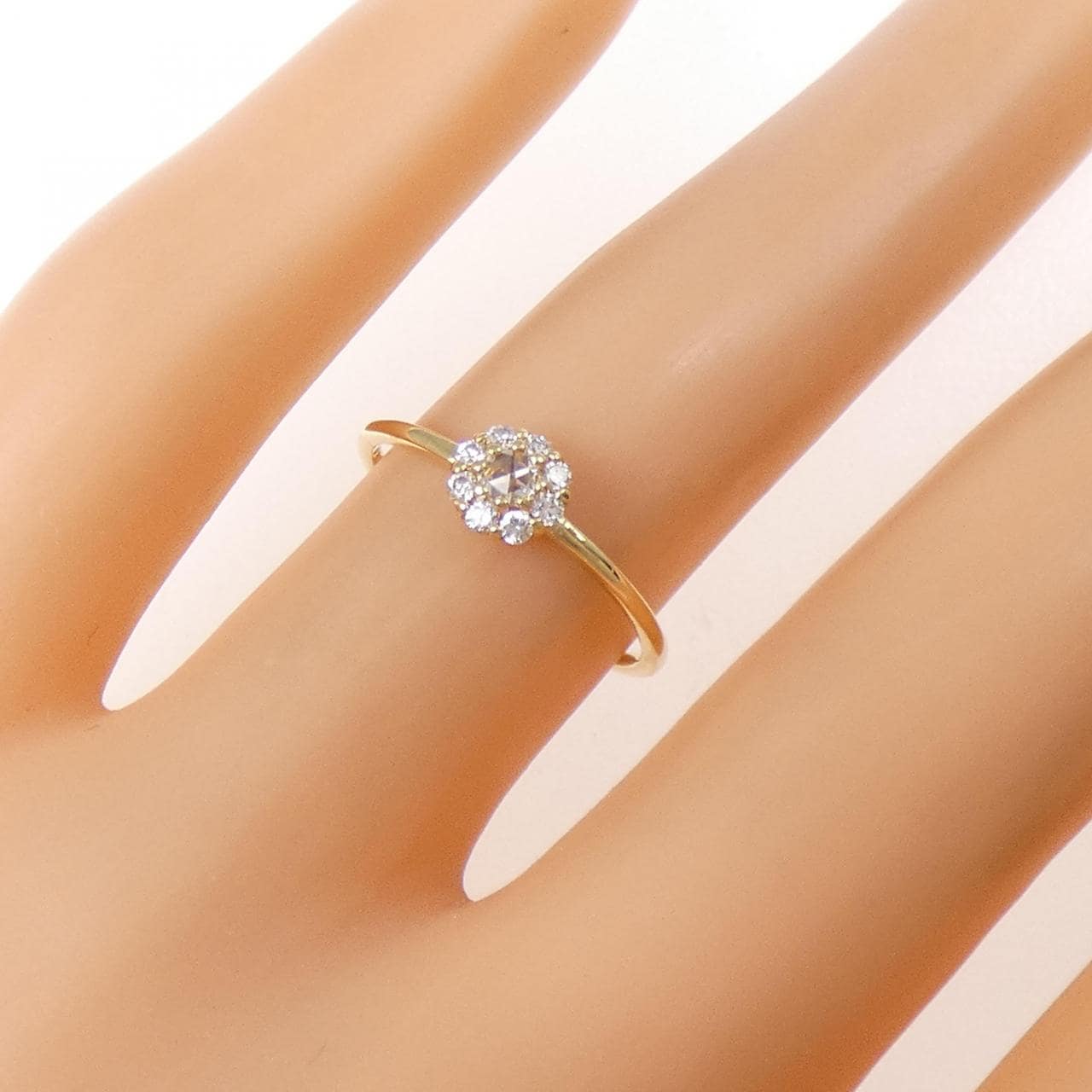 K18YG ダイヤモンド リング 0.12CT