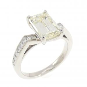 PT900 ダイヤモンド リング 2.058CT VLY VVS2 エメラルドカット