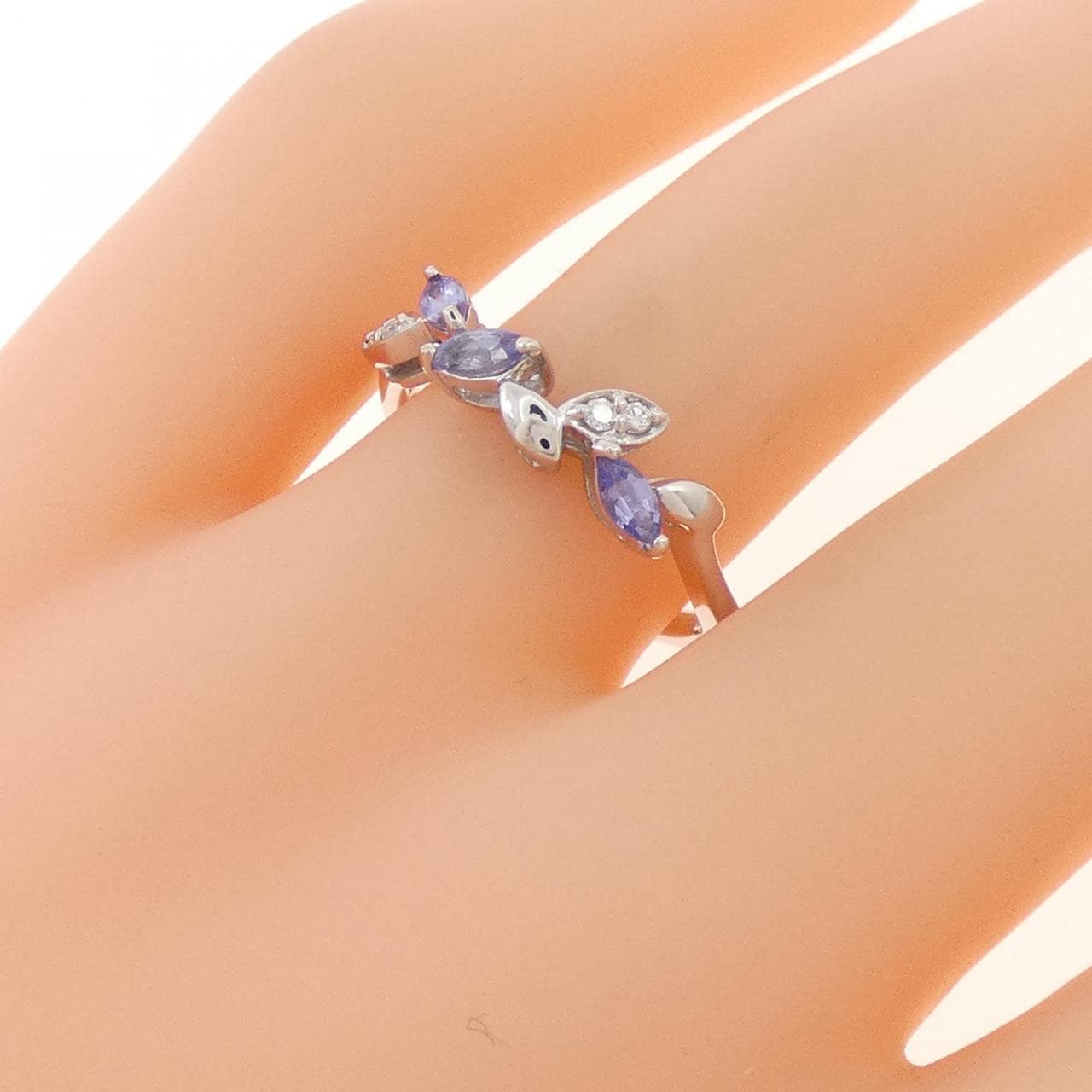 K18WG タンザナイト リング 0.20CT