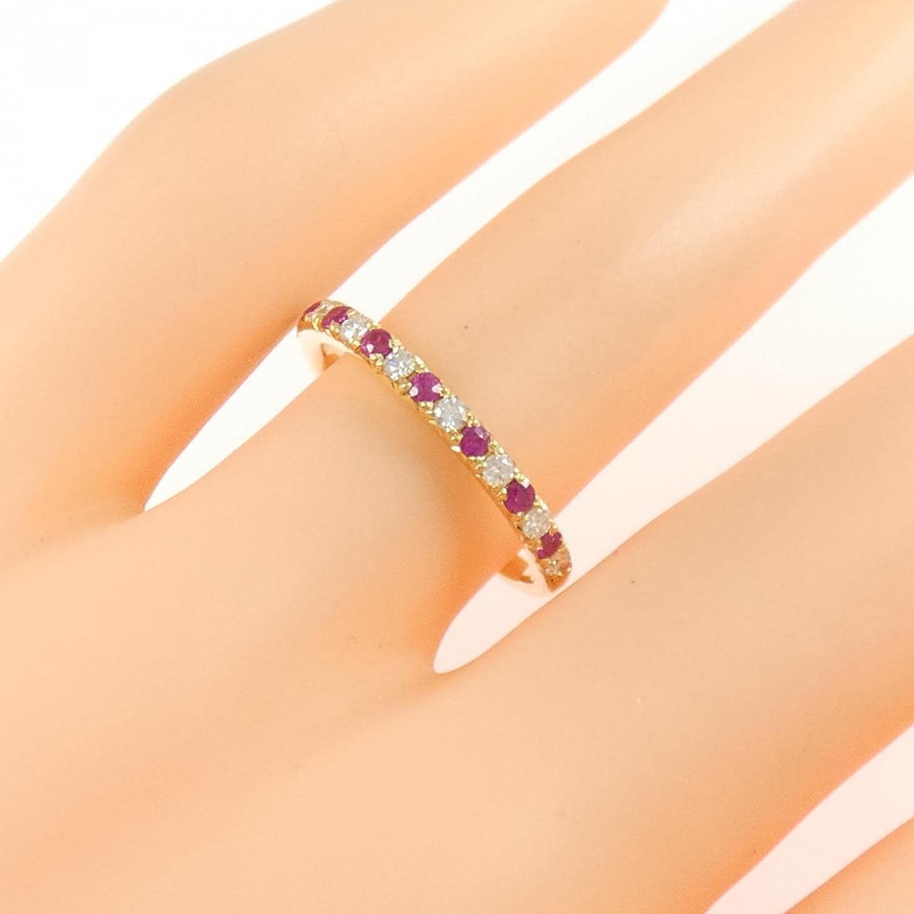 K18YG ルビー リング 0.24CT