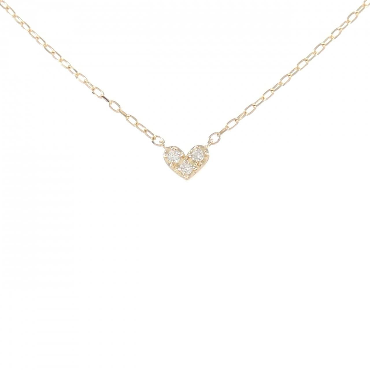 K18YG heart Diamond necklace