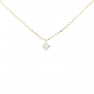 K18YG ソリティア ダイヤモンド ネックレス 0.1CT