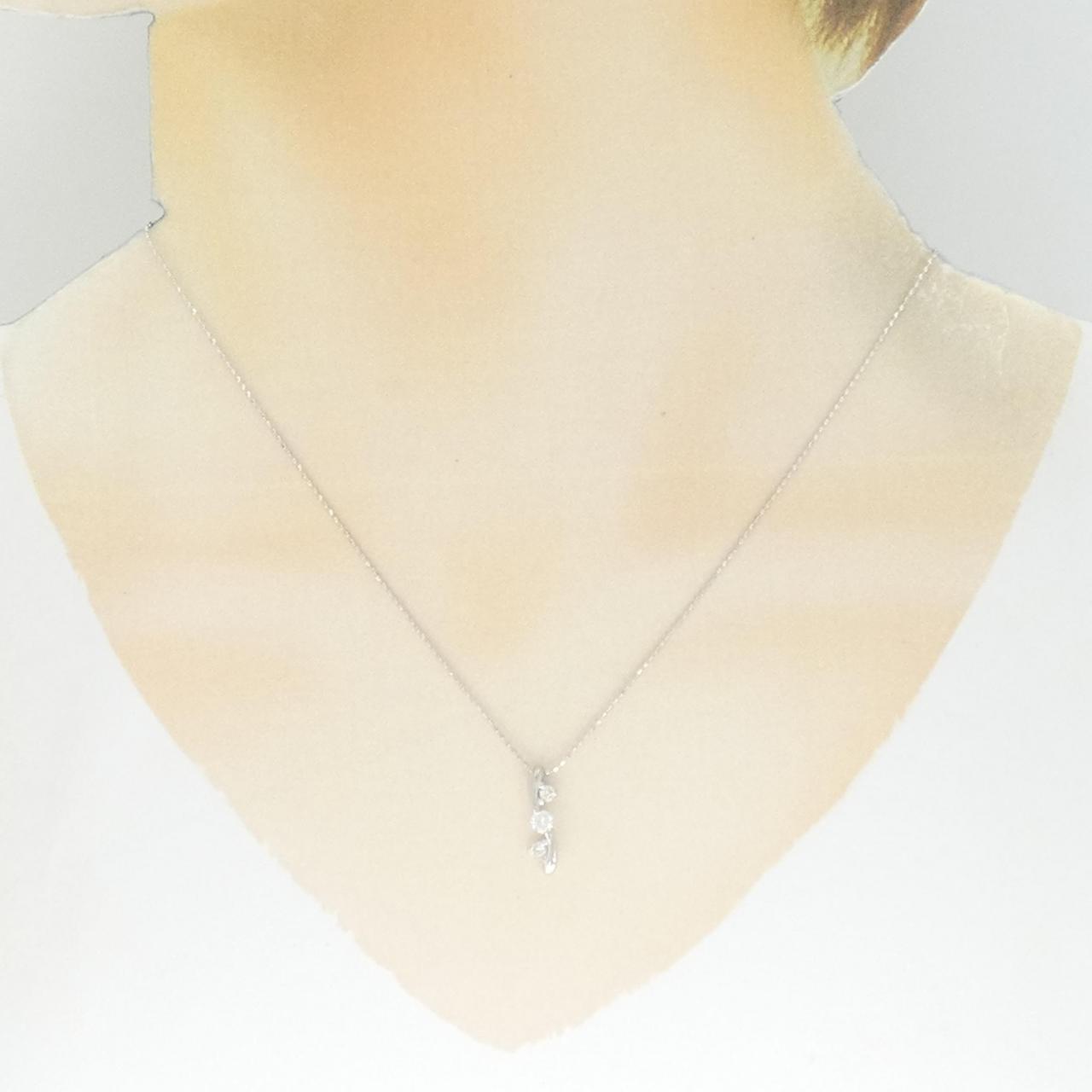 K18WG ダイヤモンド ネックレス 0.268CT