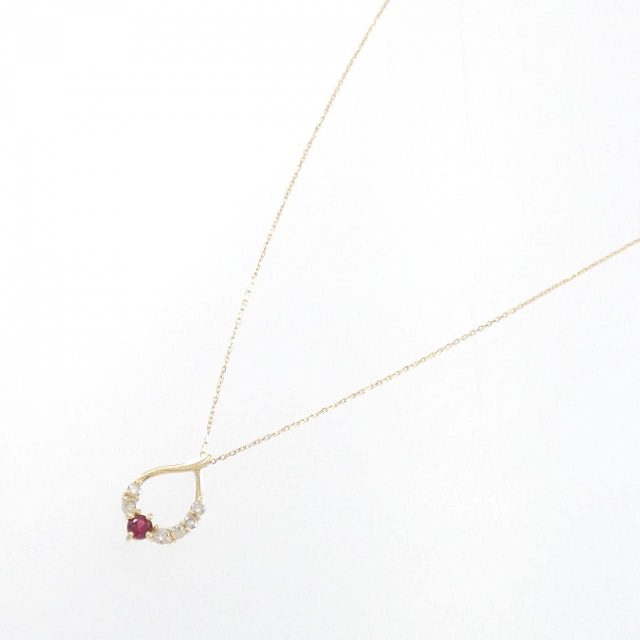 [BRAND NEW] K18YG Spinel Necklace