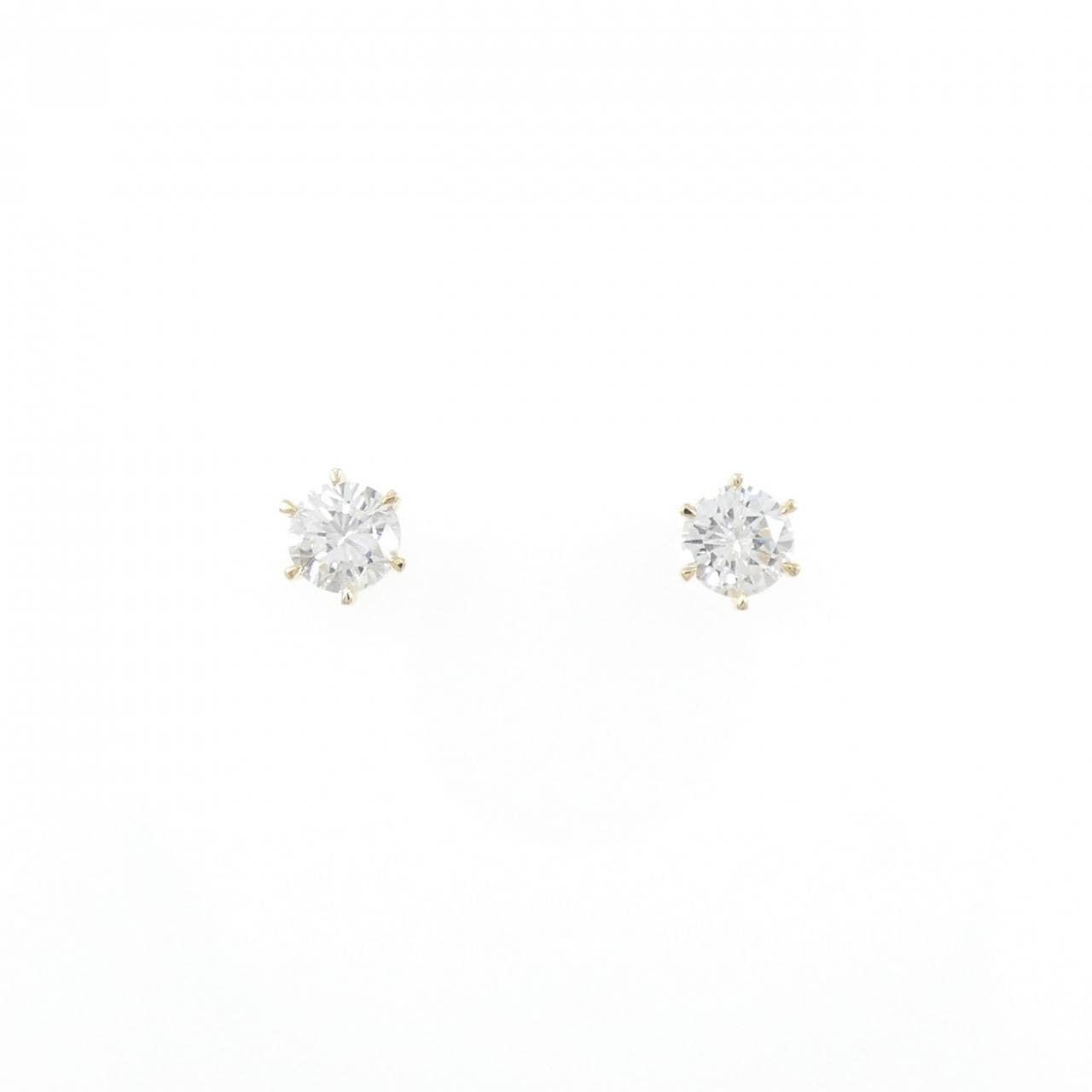【リメイク】K18YG/ST ダイヤモンド ピアス 0.316CT 0.340CT E-F I1 VG-GOOD