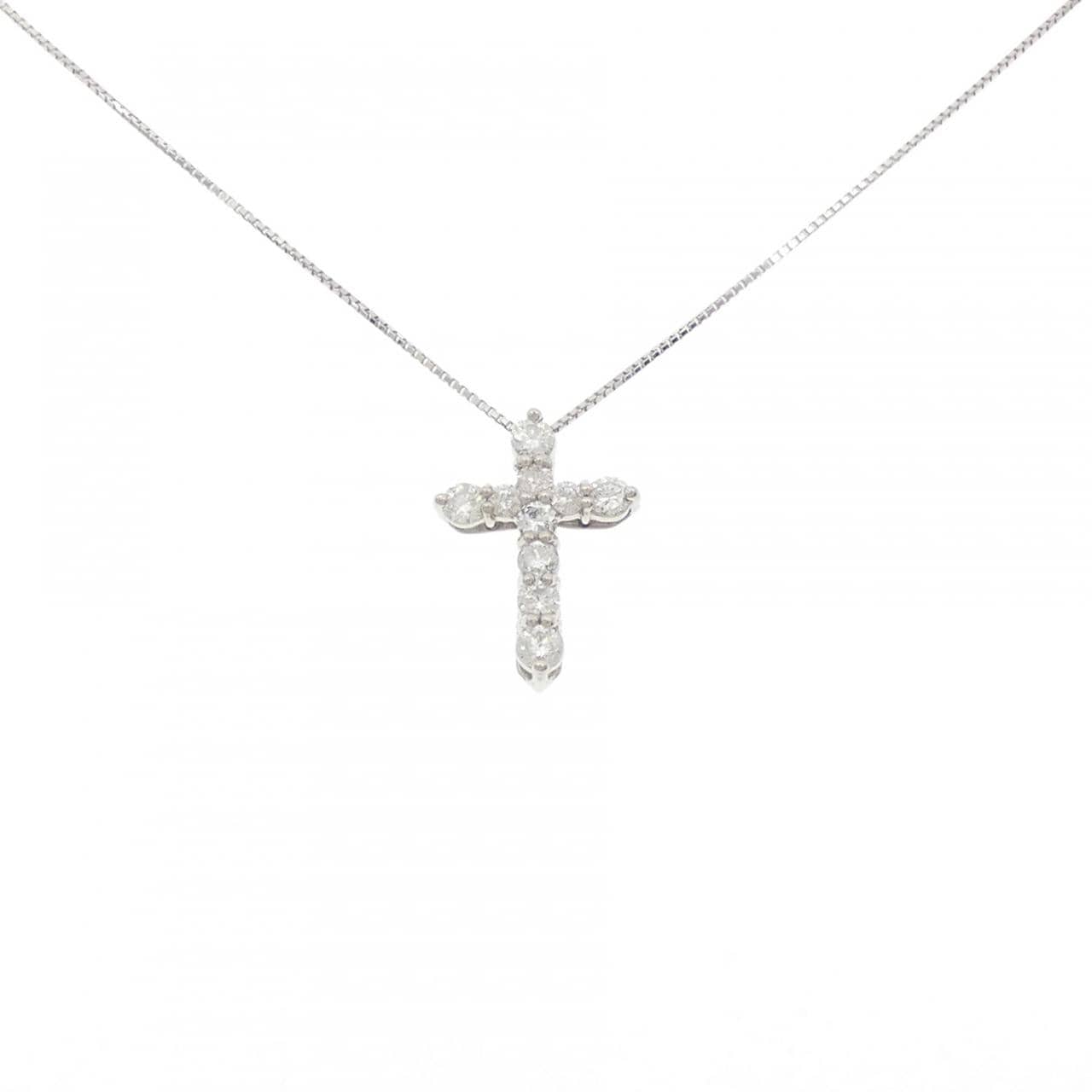 PT900/PT850 クロス ダイヤモンド ネックレス 1.00CT