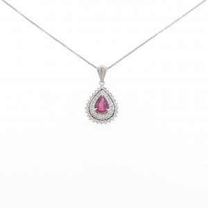 PM/PT850 ルビー ネックレス 1.04CT